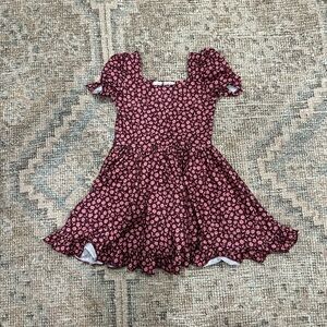 Adorable Pink Heart Pattern Kids Dress